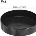 uxcell Rubber End Caps 300mm(11 13/16") IDx80mm(3 1/8") H Black 2pcs
