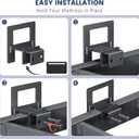 6 PCS AntiSlip Mattress Slide Stopper Grippers, Heavy Duty Metal Bed Frame Holder in Place, Keep Mattress from Sliding Gripper, Adjustable, Black