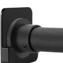 Black Shower Curtain Rod Holder for Wall Mount | Adhesive Shower Tension Rod Retainer for Tile | No Drilling | Stick On | 2 Pack, (Shower Curtain Rod Not Included)