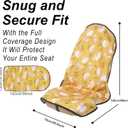 Car Seat Cover Protector Front Seats,for Gym Workout,Running,Swimming,Beach and Hiking,Waterproof Sweat Towel Bucket Seat Covers for Cars SUV Trucks (Chamomile and Yellow, 1Pcs)