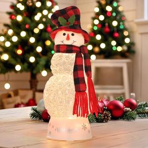 12" H Christmas Snowman Snow Globes Decorations, Snow Globe Lamp - Xmas Musical Box Holiday Decor with Timer, USB Power, Best Christmas,New Year Gift for Men,Women,Kids,Friends