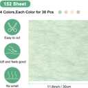 M METERXITY 152 Sheet Korean Cotton Wrapping Flower Paper - Floral Wrapping Paper Waterproof Bouquet Wrapping Paper Apply to Gift Packaging(11.8x11.8inches, Beige+Nude+Pink+Green)