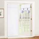 RYB HOME French Door Curtains 84 inches Long - Privacy Window Curtains Tie up Blind for Patio Sliding Glass Door Living Room Bedroom, W 30 x L 84 inch, Pure White, 1 Panel