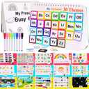 Mallify Busy Book for Toddlers 3-5, Montessori Busy Book with 30 Themes and 8 Markers, Kids Binder and Early Learning Toys, Preschool Busy Books for Toddlers, Tracing Coloring Book, BusyTots