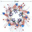 AMF0RESJ 4th of July Wreath Patriotic Wreaths for Front Door with red,White,Blue Glitter Star for Front Door Farmhouse Home Wall Independence Day Decoration