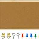 OWLKELA 17.7 X 13.3 Inch Cork Board Bulletin Board, Wall-Mounted Presentation, Message Notice Pin Board, Perfect for Office & Home Decor, School, Cubicle (Wooden Frame)