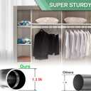 Closet Rods for Hanging Clothes, 1.3 Inch Diameter Heavy Duty Closet Rod 17-39 Inch Adjustable Clothes Hanging Bar Matte White Shower Curtain Rods for Closet, Wardrobes, Bathroom, Windows