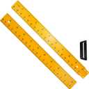 Magnetic Math 1m Ruler, Large Teaching Aids Classroom Math Geometry Tool Set Enhances Classroom Learning, Easily Mounts to Blackboard, Yellow
