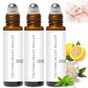 3Pcs Teething Roller All Natural for Babies, Velaria Teething Roller, Baby Teething Oil Roller, Velaria Natural Relief Roller, A Thousand Roses Teething Roller Oil