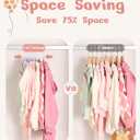 HOUSE DAY 11 Inch Velvet Baby Hangers 50 Pack Lt-Purple, Premium Kids Hangers for Children, Infant & Toddler Clothes, Durable Non Slip Small Baby Felt Hanger for Closet, Ideal for Everyday Use