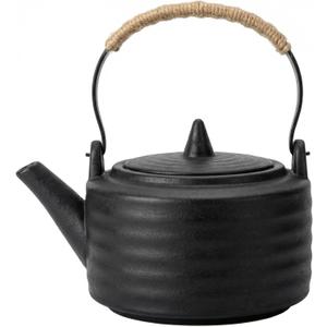 Ceramic Teapot with Stainless Steel Infuser, Heat Resistant, Herbal Tea Perfect Tea Maker, Tea Pots for Loose Tea, 25 Ounce (750 ml), Black