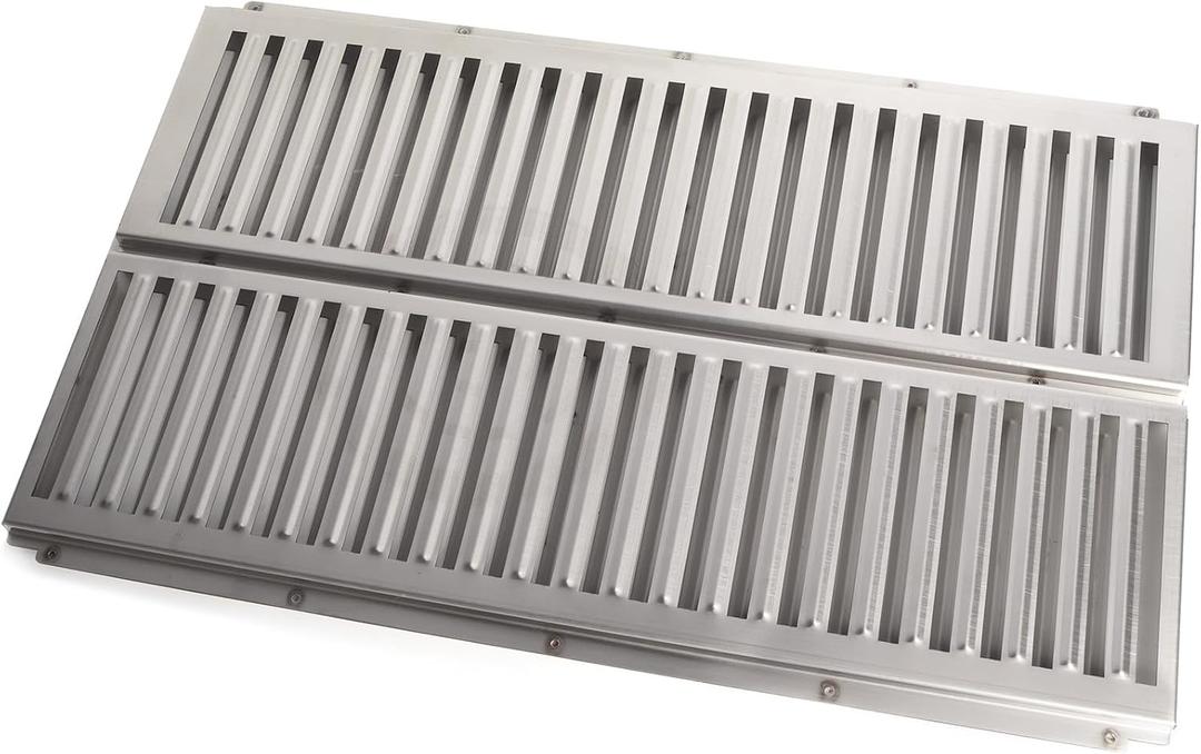 Stainless Steel Heat Plate Replacement for Ducane 4005/5004/5005 Grill Part | 15 3/8" x 24 3/8" Heavy-duty Heat Plate for Ducane Grills Replacement Parts, Holds Ceramic Briquettes, Even Heat, Rustproof