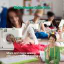 Sewing Machine for Beginners,Double Needle Sewing Machine for Adults,16 Strings of Weaving Dreams,Adjustable Sewing Speed,Suitable for Daily Sewing at Home (White-2)