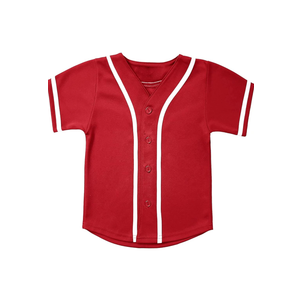 babyhealthy Kids Baseball Jersey Button Down Hip Hop Personalized Sport T Shirts Tops for Boys Girls, 6