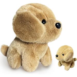 Brown Dog Stuffed Animals, Kawaii Plush Toys for Girls and Boys, Mini Dog Plush Toys Keychain, Cute Plushies, Soft Puppy Stuffed Animal for Kids, Teens, Birthday, Goodie Bag Stuffers