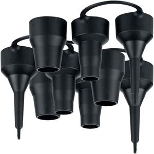 Winsyison 3 Sets Air Pump Nozzles Replacement, Plastic Inflatable Nozzles, 3 Sizes Air Pump Attachments for Inflatable Bed Mattress Pool Floats- Black