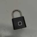 Fingerprint Padlock - Keyless Biometric Gate Locks for Outdoor Fence Storage Gym, Combination Lock USB Rechargeable Black