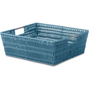 Whitmor Rattique Shelf Tote Berry Blue (13"L x 15"W x 5"H)