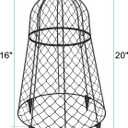 10 Packs Garden Cloches for Plants, Plant Protectors from Animals, Chicken Wire Cloche, Plant Cloche and Cage, Protection for Your Plants and Seedlings, 13" D x 20" H - Black