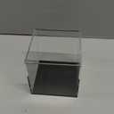 Transparent Acrylic Square Cube Containers with Lid Storage Boxes, Action Figures Home Storage Organizing Toys Craft Supplies Display Case, Countertop Plexiglass Display Case, 4x4x4Inch