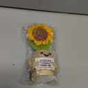 Funny Positive Crochet Sunflower, Wool Knitting Sunflower Plant Thank You Gift with Card, Coworker Appreciation Gift for Coworker Friend (Good Lucky)