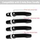Linskip Exterior Door Handle Covers Compatible with 2021 2022 2023 2024 2025 Chevry Suburban Tahoe & 2021-2023 GMC Yukon & 2019-2025 Silverado/Sierra 1500, Exterior Accessories(Black)