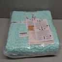 YnM Chunky Throw Blanket, Medium-Weight, Hand Knitted, Skin Friendly, Ventilated and Breathable, Machine Washable, Home Décor Piece for Couch, Sofa and Bed (Aqua Blue, 50x70 Inch)