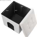 MEEXPAWS Cat Litter Box Enclosure Furniture Hidden, Cat Washroom Bench Storage Cabinet Small 19.7'' x 19.7'' x 19.7''| Dog Proof | Waterproof Inside | Easy Clean | Easy Assembly | Odor Control(White)