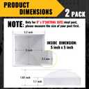 VIVIDA 5" x 5" Vinyl Fence Post Caps, Pyramid PVC Post Cap (Actual 5" x 5"), Waterproof Fence Top Covers for Deck, Mailbox, White, 2 Pack