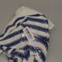 Saodimallsu Womens Short Sleeve Striped Cardigan Sweaters Crochet Knit Button Down Shirts V Neck Spring Summer Tops (Blue, XL)