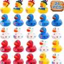 4th of July Rubber Ducks for Jeeps Ducking 24PCS Bulk Fourth of July Party Favors for Kids Bath Toys Pool Floater Patriotic Blue White Red Ducks Independence Day Gifts Boys Girls Baby Showers Favors