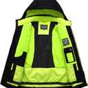 PHIBEE Big Boy's Waterproof Breathable Snowboard Ski Jacket, Size 8 (Black)