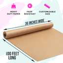 Large Brown Kraft Paper Roll - 36" x 1200" (100 ft) - Made in USA - Ideal for Gift Wrapping, Packing, Moving, Postal, Shipping, Parcel, Wall Art, Crafts, Bulletin Boards, Floor Cover or Table Runner