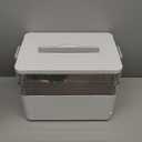 3-Tier Medicine Organizer - Portable Medicine Cabinet with Plastic Handle, Multipurpose Medical Box with Pill Box, Empty First Aid Kit for Home