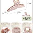 3Pcs Silicone Hair Clips Flexible Claw Clips for Women Cloud Clip Bendable Large Hair Claw Clip