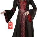 Morph Vampire Costume for Girls - Scary Kids Halloween Vampire Outfit - Spooky Girls Dress Up Costume (Large)