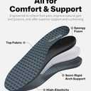 Walkhero Arch Support Insoles - Plantar Fasciitis Inserts for Foot Fatigue and Pain Relieve, Orthotic with Everyday Comfort and Support (Mens 11-11 1/2 | Womens 13-13 1/2 Gray)