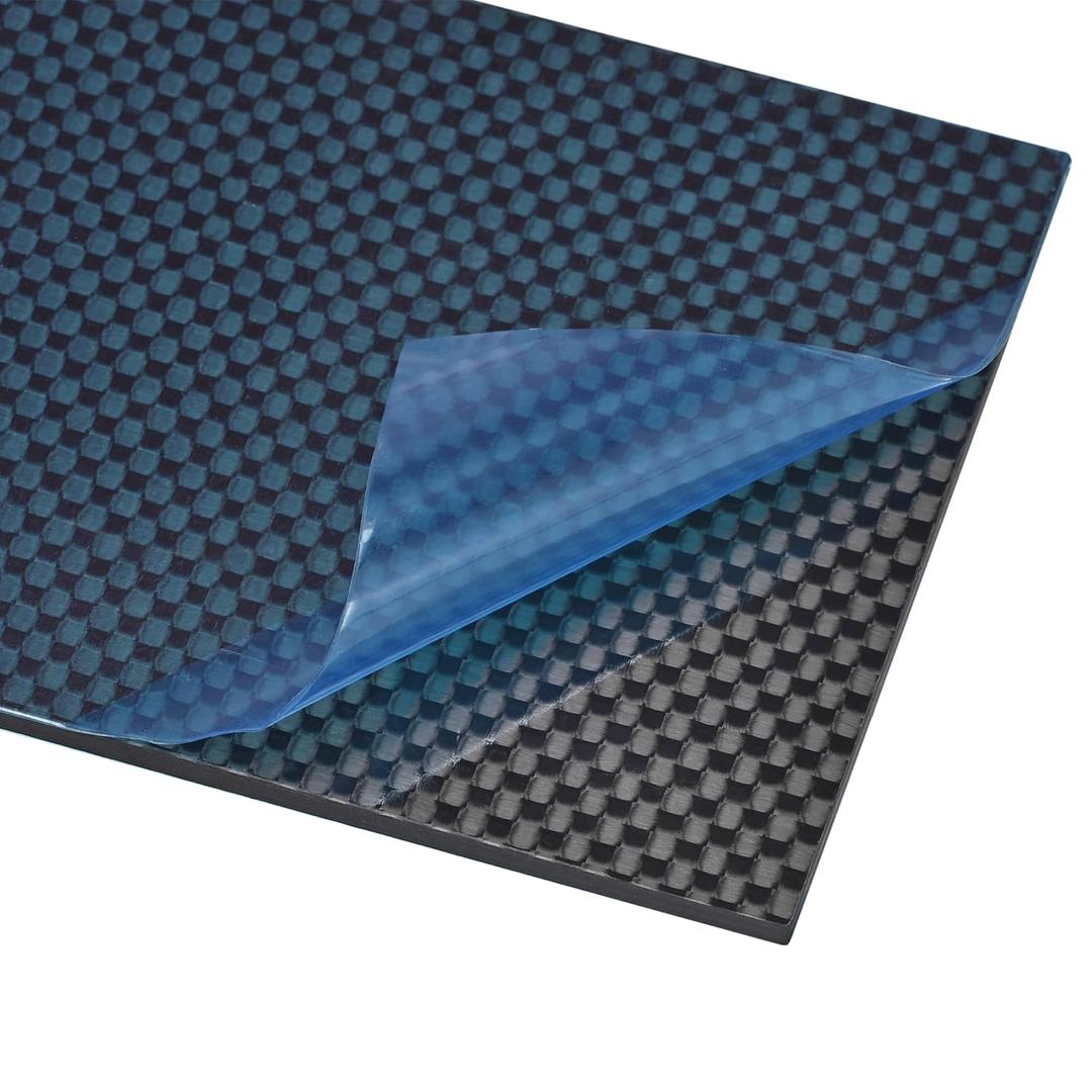 uxcell Carbon Fiber Plate Panel Sheets 125mm x 75mm x 3mm Carbon Fiber Board (Plain Glossy)