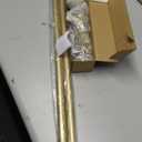 Gold Curtain Rod 72-144" Adjustable, Patented Quick Easy Installation Hardware, No Tools Option, 1" Rod Durable Steel Construction, Supports Heavy Fabrics, Traditional Knob Finial