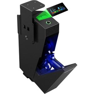 Gun Safe, Biometric Pistol Safe Fingerprint Quick Access Drop Down Handgun Safe Mount Bedside Gun Safe for Desk Nightstand