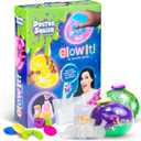 Doctor Squish Squishy Pack Neon Refill | with 6 TPR Balloons, 6 Reusable Clips, Glow in The Dark Sparkles & Slime Powder | Make Your Own Neon Glow Squishies | 1 Pack