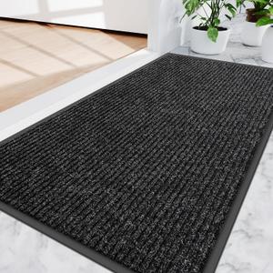 BuyCrossGo 3 x 6 FT Extra Long Entrance Mat for Garage and Double Door, Heavy Duty Indoor Outdoor Doormat, Commercial Quality Non Slip Rubber Backing for High Traffic Dirt and Moisture Trapping