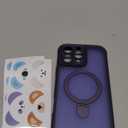 MOCCA Design for iPhone 16 Pro Max Case with Magnetic Invisible Stand [Full Camera Protection] [Compatible with Magsafe] Military Drop Shockproof Translucent Matte Phone Case Cover 6.9",Deep Purple