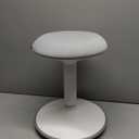 ECR4Kids Sitwell Wobble Stool with Cushion, Adjustable Height, Active Seating, Light Grey