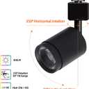 3-Color J Type Track Lighting Heads 10W LED Track Light Heads Bright Rail Ceiling Spotlight Fixtures Accent Task, 3000K-5700K, Flicker Free CRI90+ 10W 1200lm, Matte White, Pack of 6