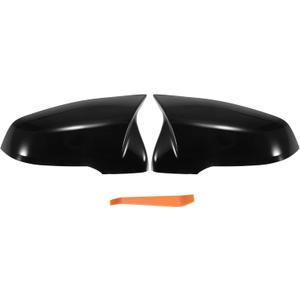X AUTOHAUX 1 Pair Car Rear View Driver Passenger Side Mirror Cover Cap Replacement Gloss Black for BMW X1 F48 2 Series F45 F46 2016-2023 Mirror Guard Covers Exterior Trims
