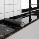 FUKU MON 24"x394" Black Marble Wallpaper Marble Contact Paper for Countertops Peel and Stick Countertops Self Adhesive Waterproof Removable Granite Wallpaper Stick on Kitchen Bathroom (24" x 394")