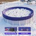 18 FT Round Pool Cover, [ 2025 Upgraded ] Above Ground Pool Cover, Heavy Duty Winter Pool Cover, Cold and UV Resistant, Cable and Pulley System
