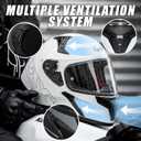 CYRIL Full Face Motorcycle Helmets for Adults Men & Women with Tinted and Clear Visor Meet Dot Approved, Large