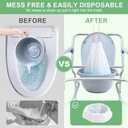 Commode Liners with Absorbent Pads-60PCS Disposable Portable Toilet Bags for Bedside Commode, Bucket, or Bedpan (60 Bags & 60 Pads)